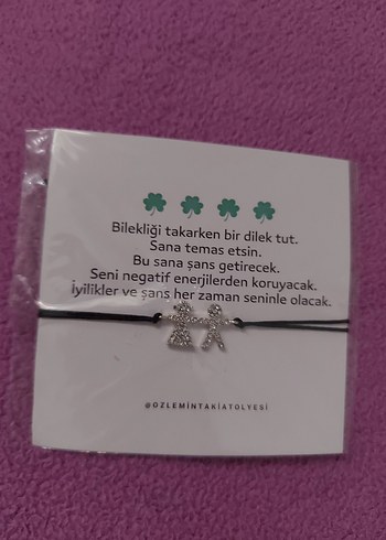 Diğer gümüş renk sevgili taşlı bileklik