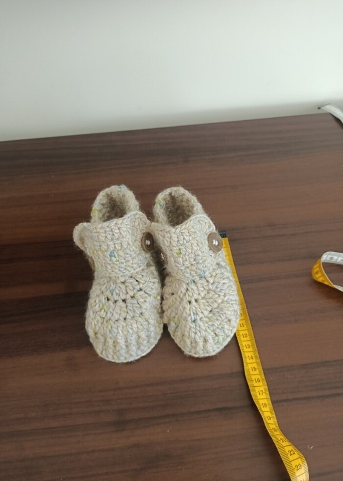 Örgü bebek patiği  - Görsel 2