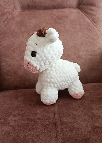 Beyaz Peluş İnek Oyuncak - Görsel 3