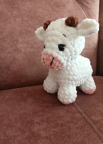 Beyaz Peluş İnek Oyuncak - Görsel 2