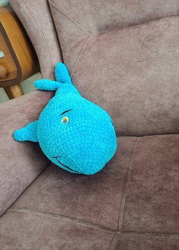 Mavi Yumuşak Balina Peluş Oyuncak - Görsel 4