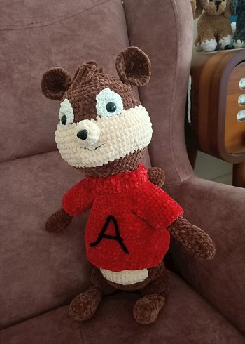 Kahverengi Peluş Oyuncak Alvin - Görsel 3