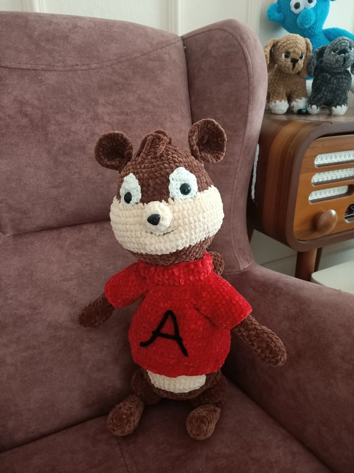 Kahverengi Peluş Oyuncak Alvin - Görsel 4