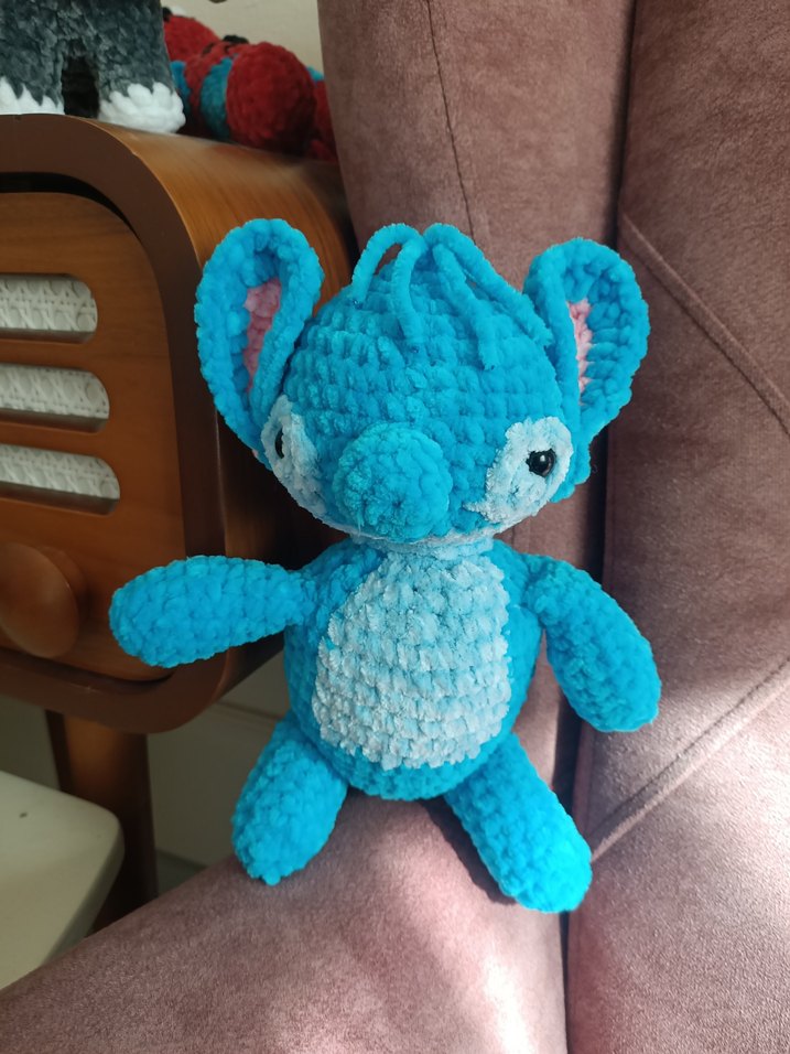 Mavi Peluş Oyuncak stitch - Görsel 2