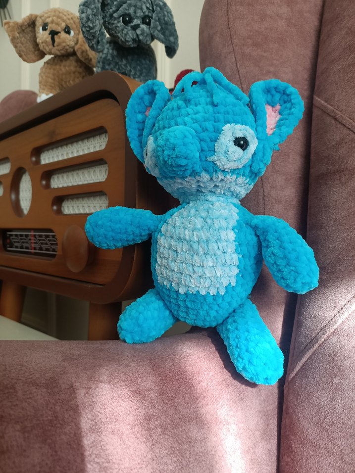 Mavi Peluş Oyuncak stitch - Görsel 4