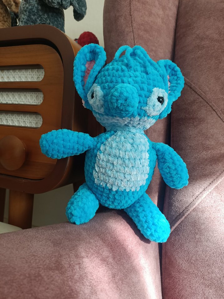 Mavi Peluş Oyuncak stitch - Görsel 3