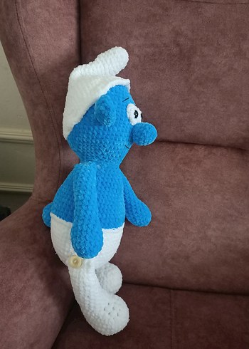 Mavi Peluş Şirin Oyuncak - Görsel 3