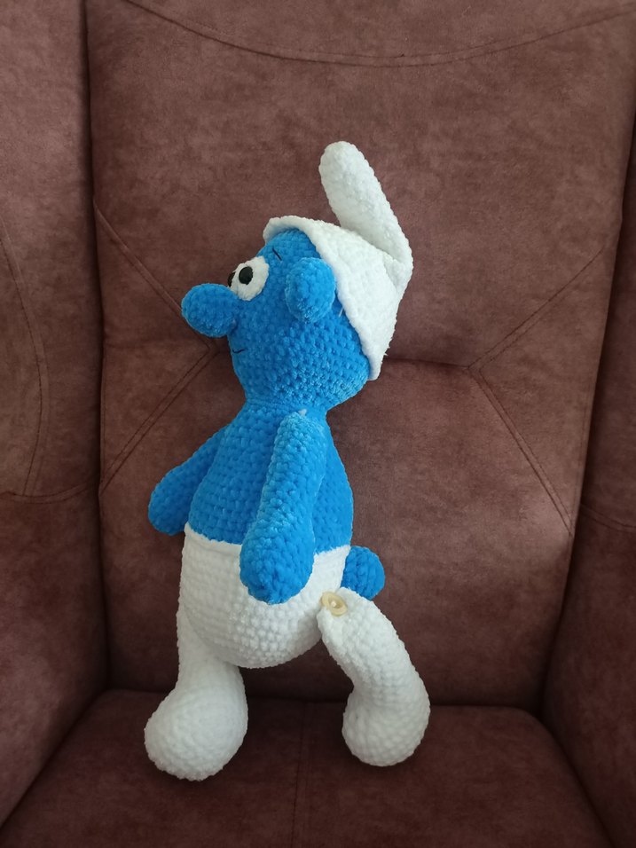 Mavi Peluş Şirin Oyuncak - Görsel 2