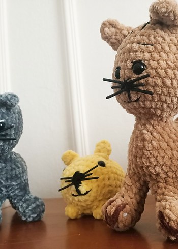 Renkli Peluş kedi Oyuncak - Görsel 3