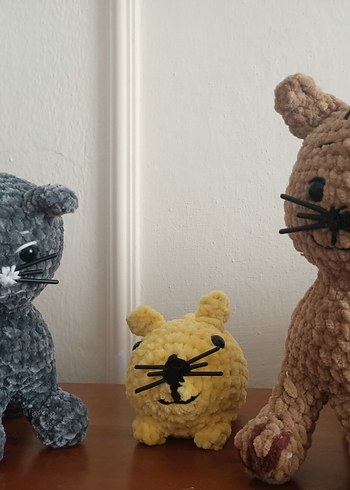 Renkli Peluş kedi Oyuncak - Görsel 6