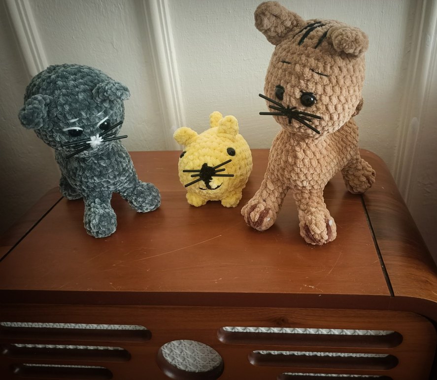 Renkli Peluş kedi Oyuncak - Görsel 2