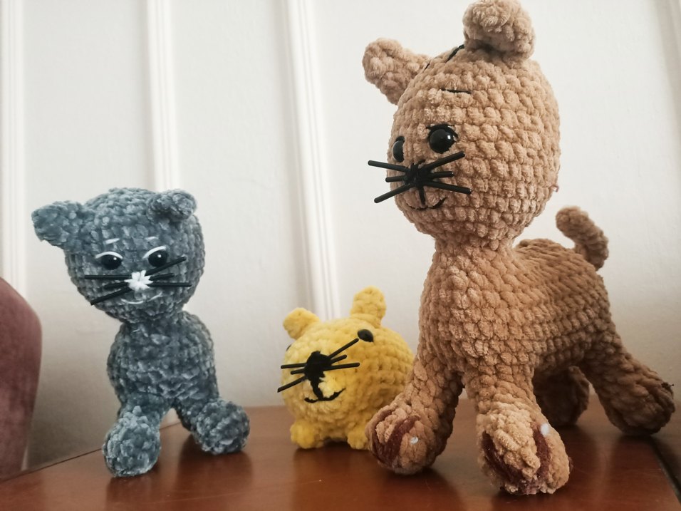 Renkli Peluş kedi Oyuncak - Görsel 3