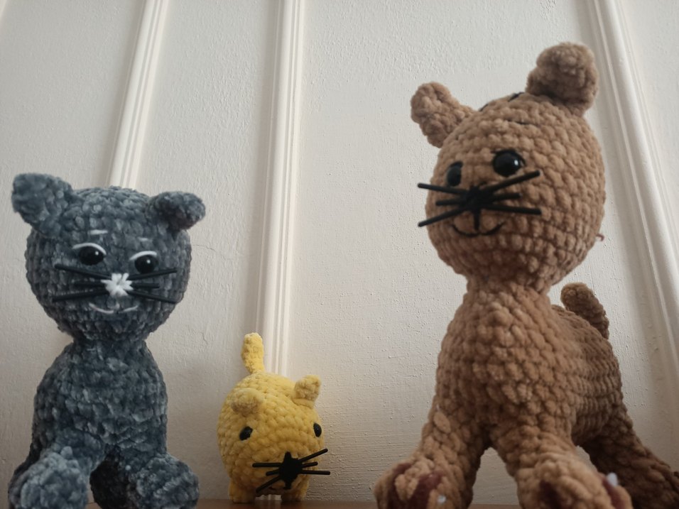 Renkli Peluş kedi Oyuncak - Görsel 4