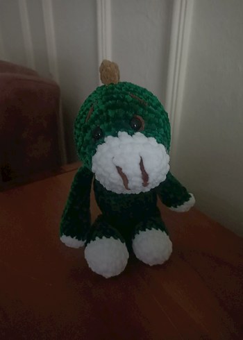 Koyu Yeşil Peluş Dinozor Oyuncak - Görsel 7