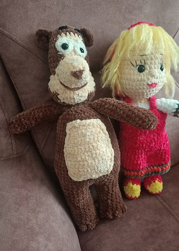 Kahverengi ve Gri Peluş Koca Ayı - Görsel 5