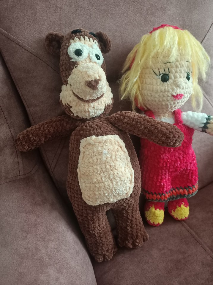 Kahverengi ve Gri Peluş Koca Ayı - Görsel 5