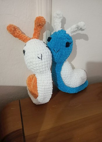 Renkli kalpli Peluş Oyuncak Salyangoz - Görsel 3