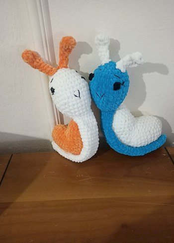 Renkli kalpli Peluş Oyuncak Salyangoz - Görsel 6