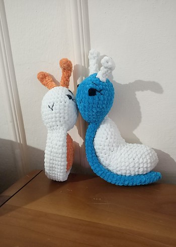 Renkli kalpli Peluş Oyuncak Salyangoz - Görsel 5