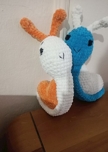 Renkli kalpli Peluş Oyuncak Salyangoz - Görsel 4