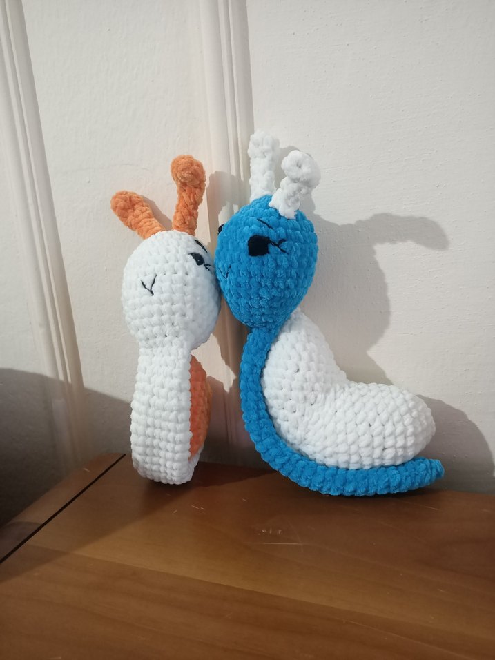 Renkli kalpli Peluş Oyuncak Salyangoz - Görsel 5