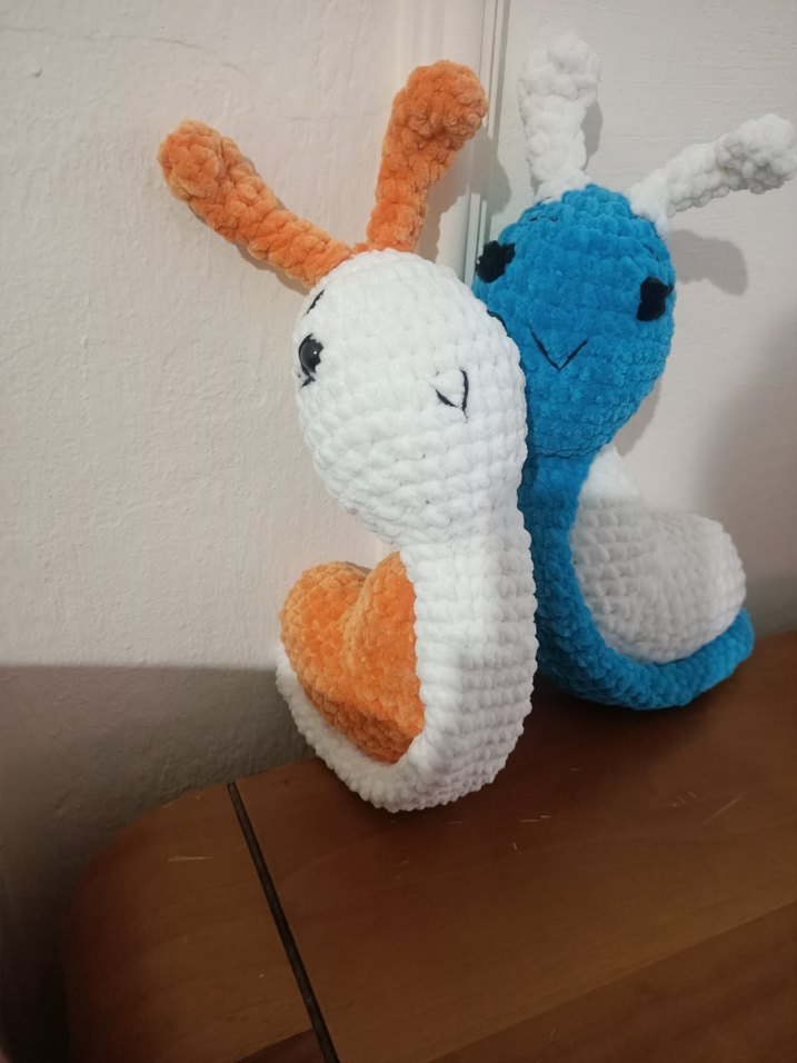 Renkli kalpli Peluş Oyuncak Salyangoz - Görsel 4