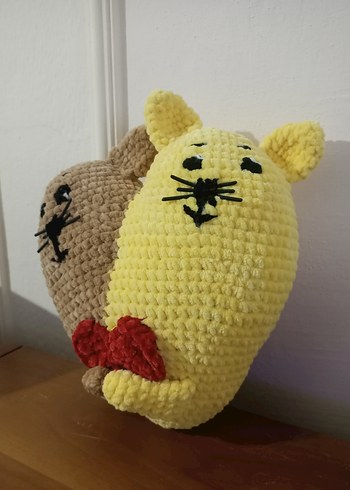 Sevgililer günü 2 kedi 1 kalp oyuncak - Görsel 2