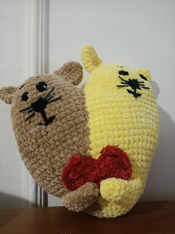 Sevgililer günü 2 kedi 1 kalp oyuncak - Görsel 5