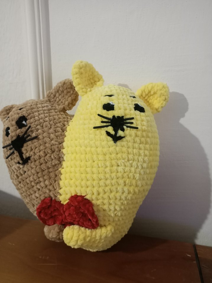 Sevgililer günü 2 kedi 1 kalp oyuncak - Görsel 4