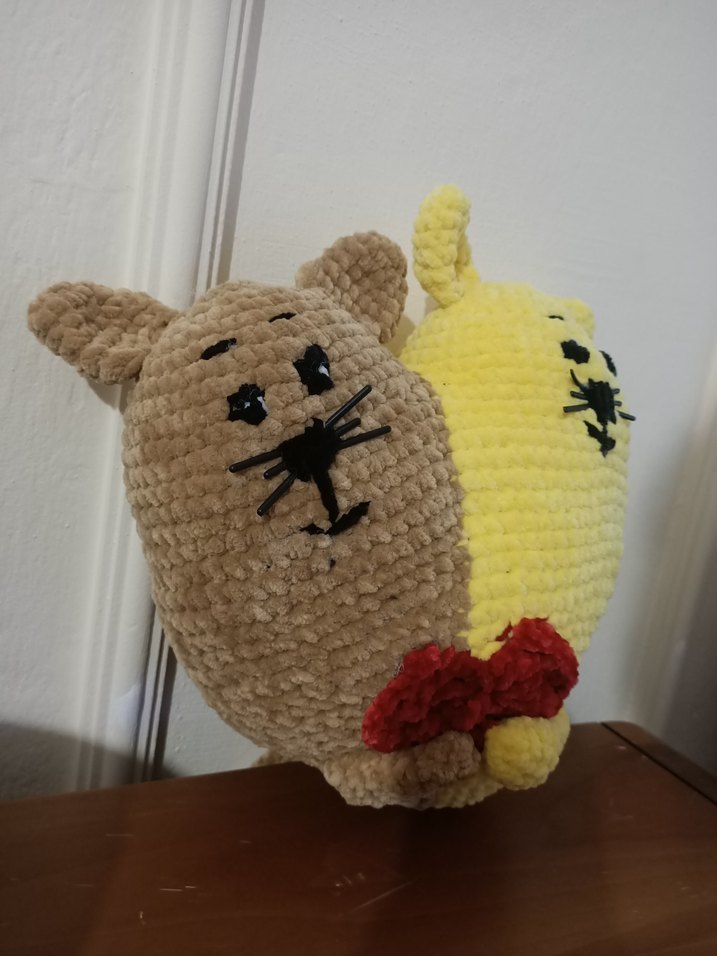 Sevgililer günü 2 kedi 1 kalp oyuncak - Görsel 3