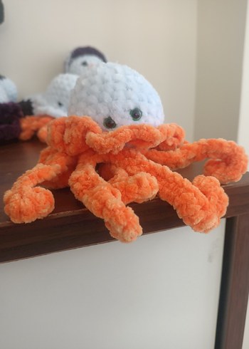 Turuncu Ahtapot Yumuşak Peluş Oyuncak