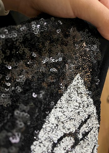 Siyah payet T_shırt - Görsel 4