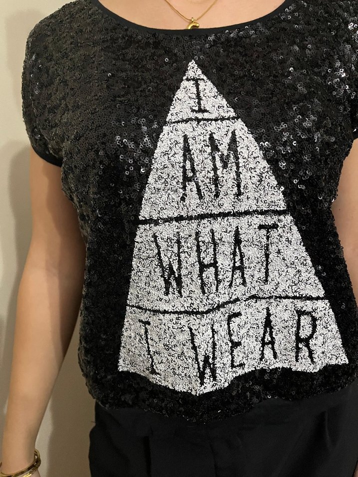 Siyah payet T_shırt - Görsel 2