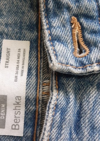 36 Beden Kadın Mavi Bol Kesim Midi Kot Pantolon