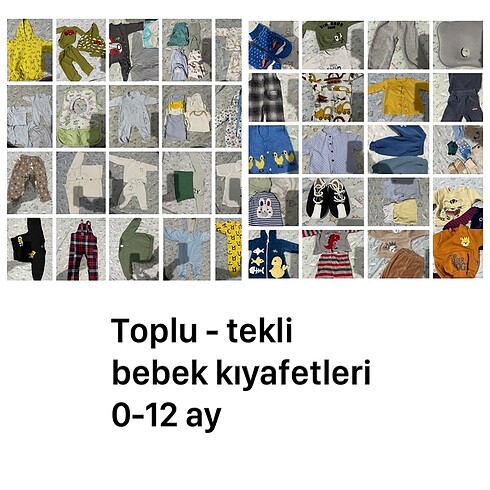 Toplu bebek kıyafetleri
