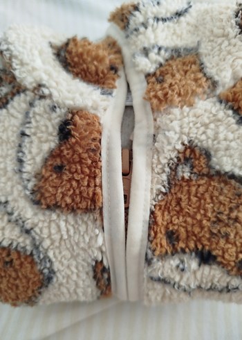 Kapüşonlu Erkek Çocuk Kahverengi Kürklü Ceket - Görsel 4