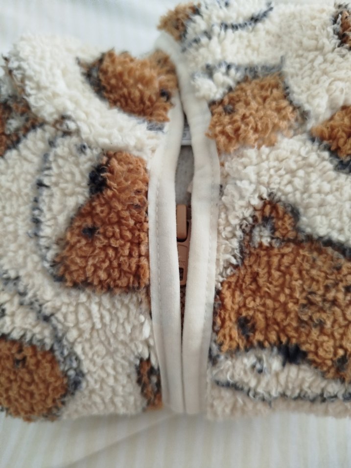 Kapüşonlu Erkek Çocuk Kahverengi Kürklü Ceket - Görsel 4