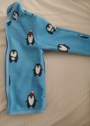 Bebek Erkek Renkli Penguen Desenli Snowsuit - Görsel 3