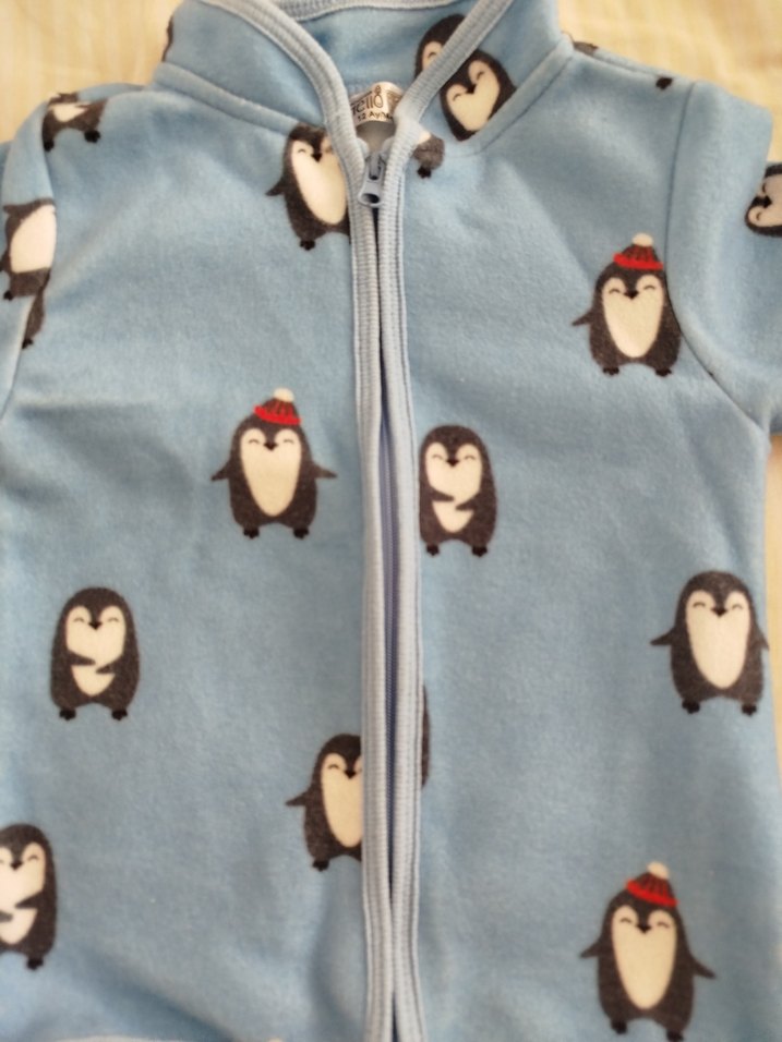 Bebek Erkek Renkli Penguen Desenli Snowsuit - Görsel 5