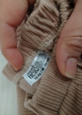 Bej Erkek Çocuk Süet Rahat Kesim Pantolon - Görsel 4