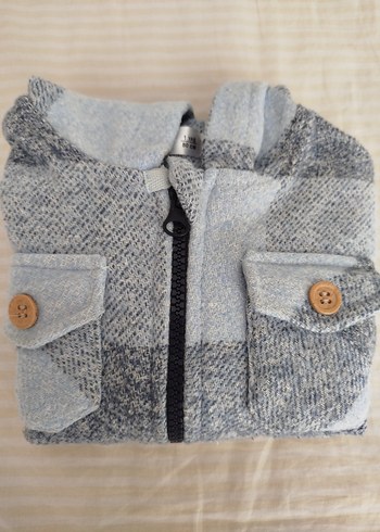 Kapüşonlu mavi Erkek Çocuk Ceket - Görsel 5