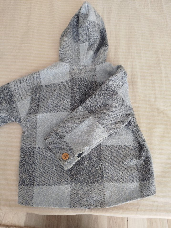 Kapüşonlu mavi Erkek Çocuk Ceket - Görsel 4