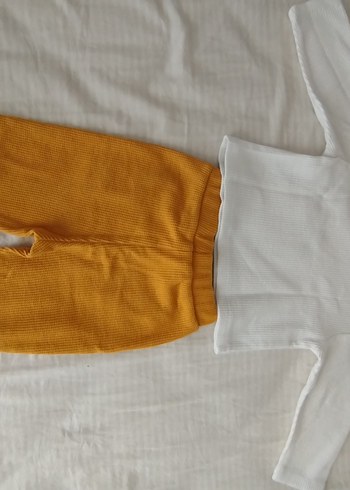 Sarı Örme Bebek Erkek Takım - Görsel 2