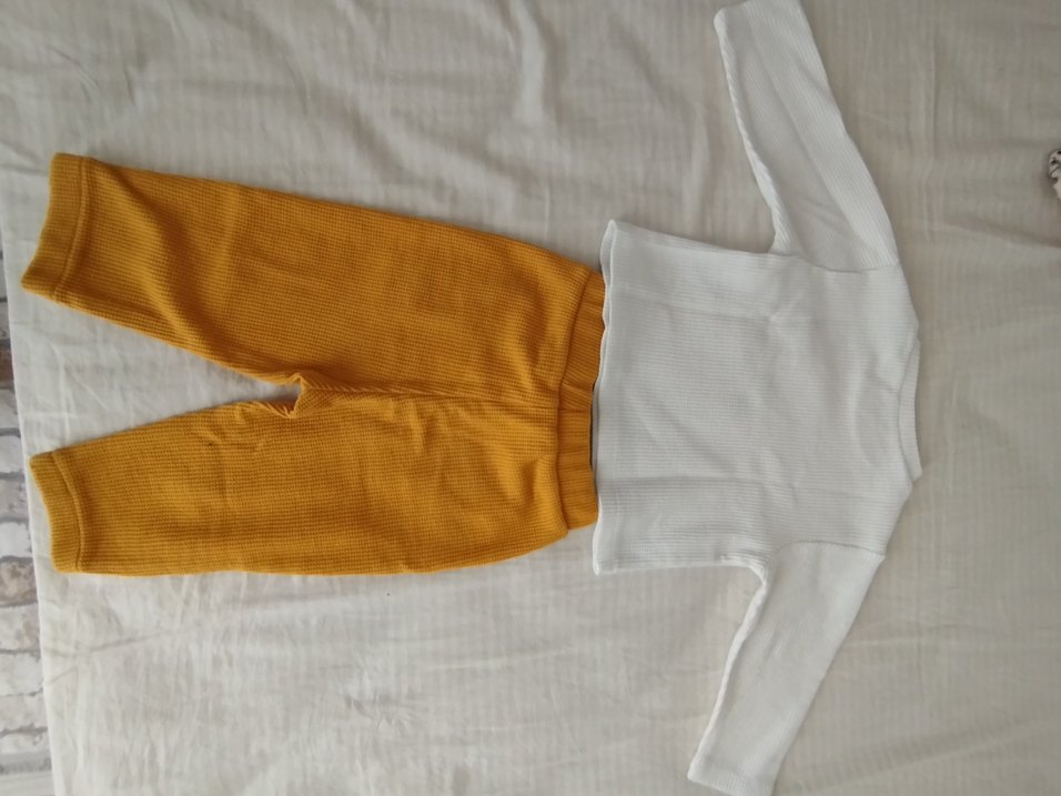 Sarı Örme Bebek Erkek Takım - Görsel 2