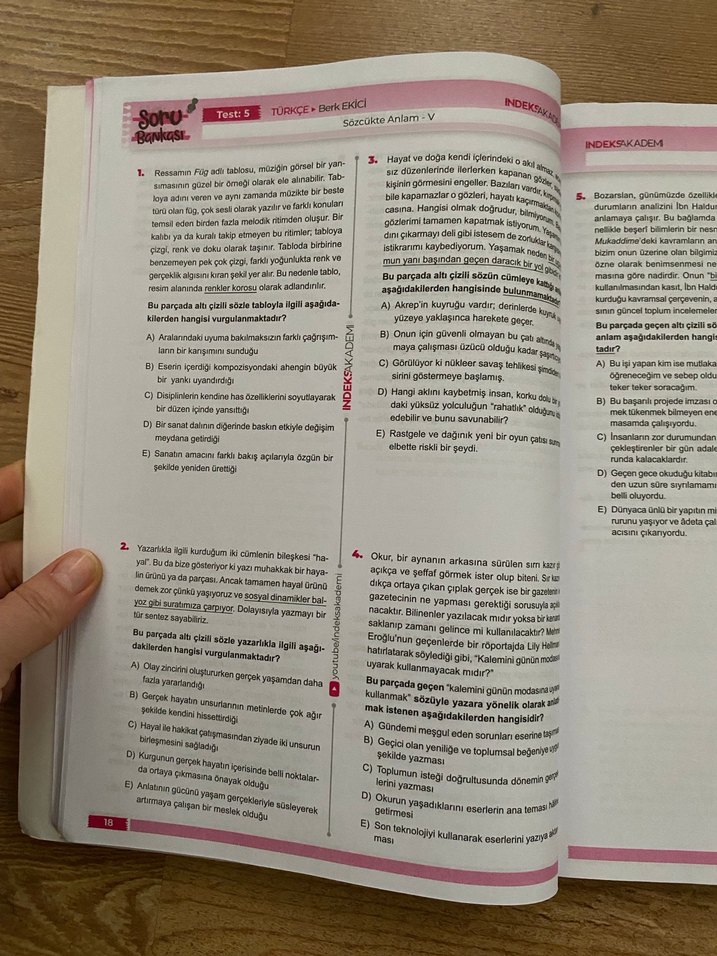 2026 KPSS Türkçe Soru Bankası Berk ekici indeks yayınları - Görsel 5