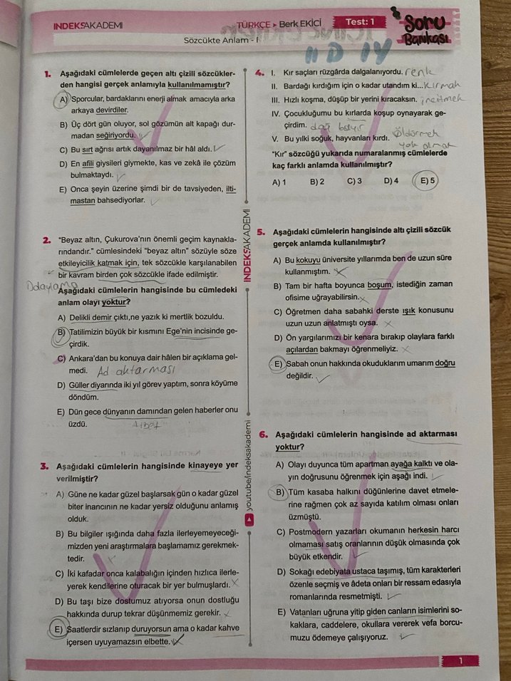 2026 KPSS Türkçe Soru Bankası Berk ekici indeks yayınları - Görsel 3