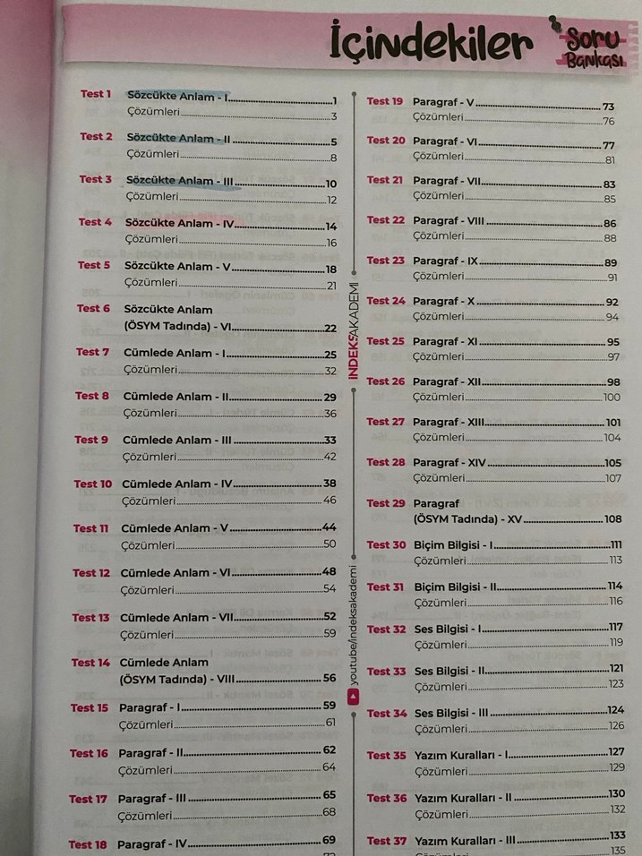 2026 KPSS Türkçe Soru Bankası Berk ekici indeks yayınları - Görsel 2