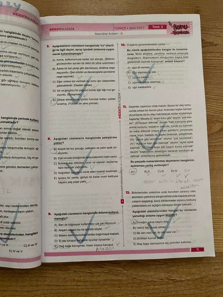 2026 KPSS Türkçe Soru Bankası Berk ekici indeks yayınları - Görsel 4