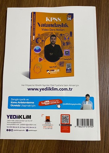 2026 KPSS Vatandaşlık Soru Bankası Yasin Yıldız yediiklim yayın - Görsel 2