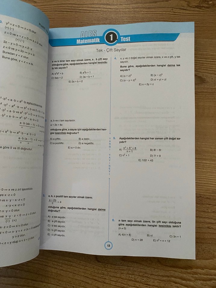 ALES 2026 Matematik Soru Bankası Deniz Atalay Yargı yayınları - Görsel 2